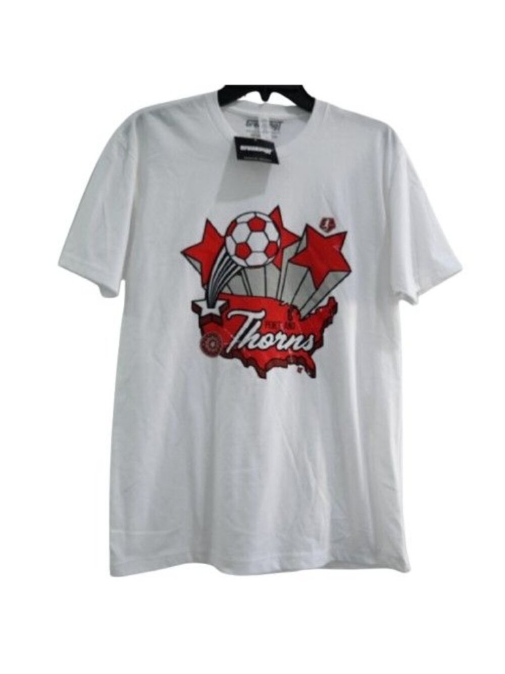 NEW Breaking T Portland Thorns Women’s Soccer Short Sleeve T-Shirt White Size M